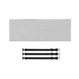 Maxbell Universal Portable Air Conditioner Hose Cover with 3 Adjustable Buckle Bands Gray