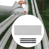 Maxbell Universal Portable Air Conditioner Hose Cover with 3 Adjustable Buckle Bands Gray