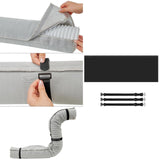 Maxbell Universal Portable Air Conditioner Hose Cover with 3 Adjustable Buckle Bands Black