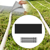 Maxbell Universal Portable Air Conditioner Hose Cover with 3 Adjustable Buckle Bands Black