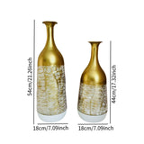 2Pcs Metal Flower Vase Faux Flower Arrangement Elegant Home Centerpiece Vase A
