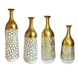 2Pcs Metal Flower Vase Faux Flower Arrangement Elegant Home Centerpiece Vase A
