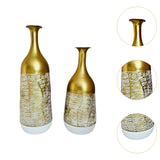 2Pcs Metal Flower Vase Faux Flower Arrangement Elegant Home Centerpiece Vase A