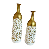 2Pcs Metal Flower Vase Faux Flower Arrangement Elegant Home Centerpiece Vase B