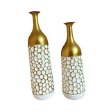 2Pcs Metal Flower Vase Faux Flower Arrangement Elegant Home Centerpiece Vase B