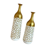 2Pcs Metal Flower Vase Faux Flower Arrangement Elegant Home Centerpiece Vase B