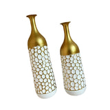 2Pcs Metal Flower Vase Faux Flower Arrangement Elegant Home Centerpiece Vase B