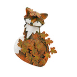 Maxbell Fox Garden Statue Decorative Iron Sculpture for Porch Landscape Fall Harvest