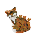 Maxbell Fox Garden Statue Decorative Iron Sculpture for Porch Landscape Fall Harvest