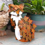 Maxbell Fox Garden Statue Decorative Iron Sculpture for Porch Landscape Fall Harvest