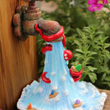 Maxbell Faucet Octopus Figurine Resin Sculpture for Balconies Flowerbed Housewarming