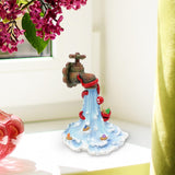 Maxbell Faucet Octopus Figurine Resin Sculpture for Balconies Flowerbed Housewarming