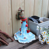 Maxbell Faucet Octopus Figurine Resin Sculpture for Balconies Flowerbed Housewarming