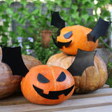 Maxbell Halloween Pumpkin Face Decal Sticker DIY Craft Props Template for Glass Kids