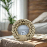 Maxbell Photo Frame Wooden Elegant Picture Frame for Anniversary Apartment Farmhouse Round 4inch