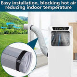 Maxbell Air Conditioner Hose Protection Cover Home Removable Hose Duct Vent Cover Gray