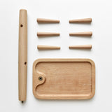 Maxbell Wood Key Tray Entryway Tray Organizer Catchall Tray for Phone Bedroom Office Rectangular base