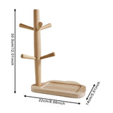 Maxbell Wood Key Tray Entryway Tray Organizer Catchall Tray for Phone Bedroom Office Cloud Base