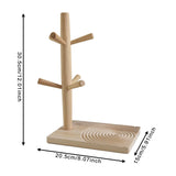 Maxbell Wood Key Tray Entryway Tray Organizer Catchall Tray for Phone Bedroom Office Round pattern base