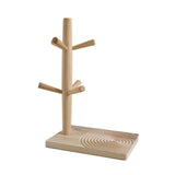 Maxbell Wood Key Tray Entryway Tray Organizer Catchall Tray for Phone Bedroom Office Round pattern base