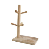 Maxbell Wood Key Tray Entryway Tray Organizer Catchall Tray for Phone Bedroom Office Round pattern base