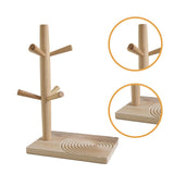 Maxbell Wood Key Tray Entryway Tray Organizer Catchall Tray for Phone Bedroom Office Round pattern base