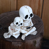 Maxbell Skull Ornament Decorative Resin Landscape for Flower Pot Pond Potted Planter
