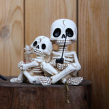 Maxbell Skull Ornament Decorative Resin Landscape for Flower Pot Pond Potted Planter