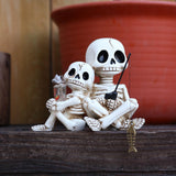 Maxbell Skull Ornament Decorative Resin Landscape for Flower Pot Pond Potted Planter