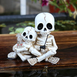 Maxbell Skull Ornament Decorative Resin Landscape for Flower Pot Pond Potted Planter