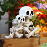 Maxbell Skull Ornament Decorative Resin Landscape for Flower Pot Pond Potted Planter