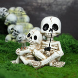 Maxbell Skull Ornament Decorative Resin Landscape for Flower Pot Pond Potted Planter