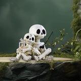 Maxbell Skull Ornament Decorative Resin Landscape for Flower Pot Pond Potted Planter