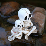 Maxbell Skull Ornament Decorative Resin Landscape for Flower Pot Pond Potted Planter