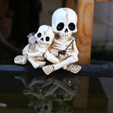 Maxbell Skull Ornament Decorative Resin Landscape for Flower Pot Pond Potted Planter