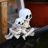 Maxbell Skull Ornament Decorative Resin Landscape for Flower Pot Pond Potted Planter