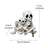 Maxbell Skull Ornament Decorative Resin Landscape for Flower Pot Pond Potted Planter