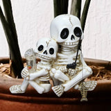 Maxbell Skull Ornament Decorative Resin Landscape for Flower Pot Pond Potted Planter