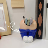 Maxbell Pen Pencil Holder Resin Desk Organization for Bookshelves Living Room Office