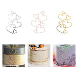 Maxbell Wedding Cake Topper Bridal Shower Gift Ornament for Wedding Birthday Parties Gold