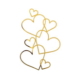 Maxbell Wedding Cake Topper Bridal Shower Gift Ornament for Wedding Birthday Parties Gold