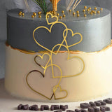 Maxbell Wedding Cake Topper Bridal Shower Gift Ornament for Wedding Birthday Parties Gold