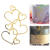 Maxbell Wedding Cake Topper Bridal Shower Gift Ornament for Wedding Birthday Parties Gold