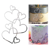 Maxbell Wedding Cake Topper Bridal Shower Gift Ornament for Wedding Birthday Parties Silver