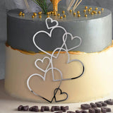 Maxbell Wedding Cake Topper Bridal Shower Gift Ornament for Wedding Birthday Parties Silver