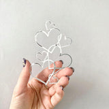 Maxbell Wedding Cake Topper Bridal Shower Gift Ornament for Wedding Birthday Parties Silver