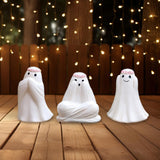 Maxbell 3x Ghost Statues Realistic Halloween Ghost Figurines for Desktop Yard Garden