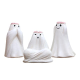 Maxbell 3x Ghost Statues Realistic Halloween Ghost Figurines for Desktop Yard Garden