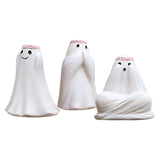 Maxbell 3x Ghost Statues Realistic Halloween Ghost Figurines for Desktop Yard Garden