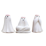 Maxbell 3x Ghost Statues Realistic Halloween Ghost Figurines for Desktop Yard Garden
